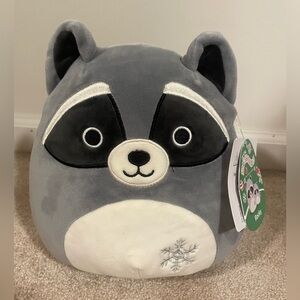Squishmallow Winter Edition Raccoon Rocky - 8 inch